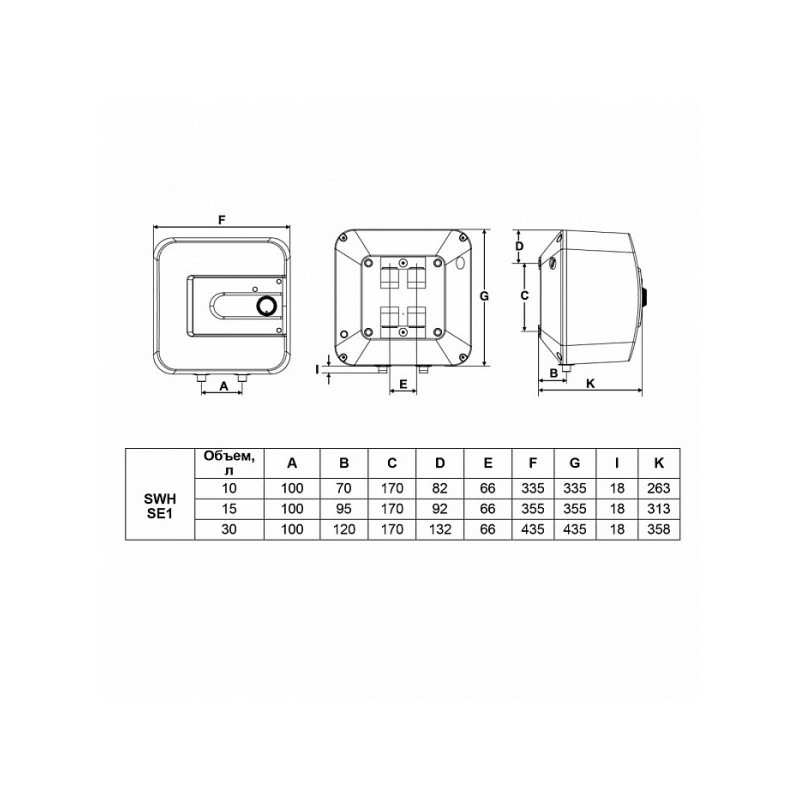 Накопительный водонагреватель Timberk SWH SE1 15 VU схема