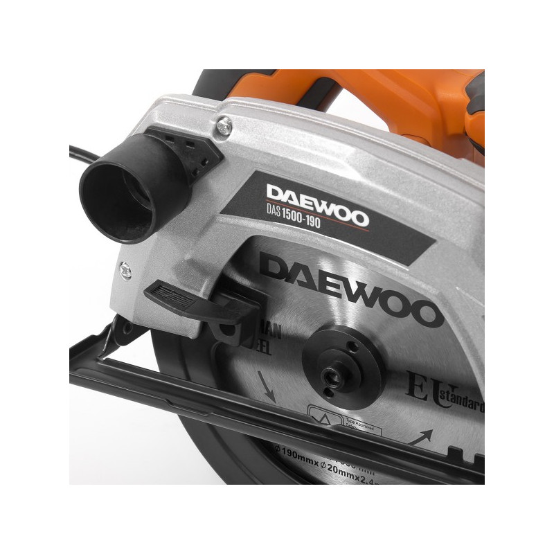 Циркулярная пила Daewoo Power DAS 1500-190 с патрубком для подключения пылесоса