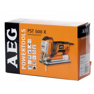 Упаковка электролобзика AEG Powertools PST 500 X 4935428260