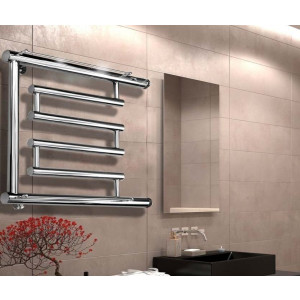 Полотенцесушитель Ростела Степ 500х500 БП (1") с полочкой на стене