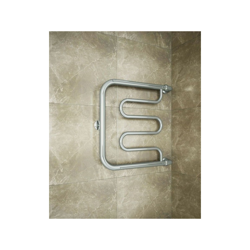 Полотенцесушитель Ростела Фокстрот 600x800 БП (1") с полочкой на стене