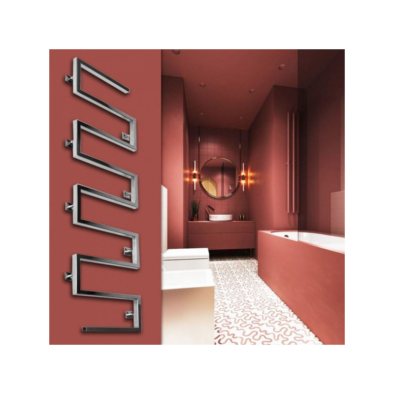 Полотенцесушитель Ростела Грация 500x1440/9 (1/2") на стене