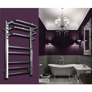 Полотенцесушитель Ростела Лира Квадрат 500x800/9 НП (1/2") с полочкой на стене