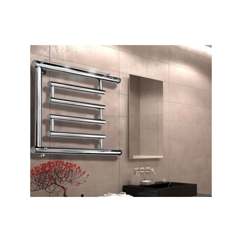 Полотенцесушитель Ростела Степ 600x700 БП (1 1/4") с полочкой на стене