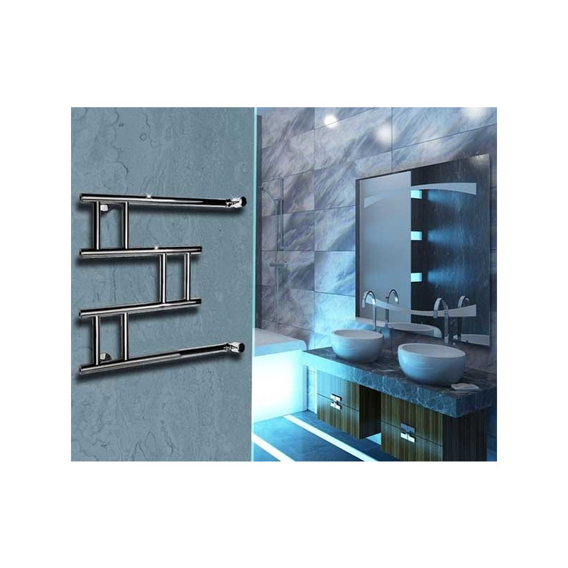 Полотенцесушитель Fincopper FCM 500x500 БП (1/2") белый на стене