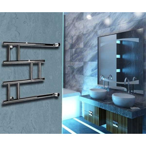 Полотенцесушитель Fincopper FCM 500x500 БП (1/2") белый на стене