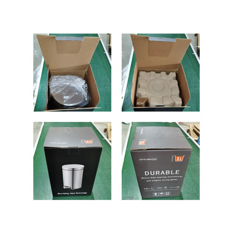 Сенсорное мусорное ведро JAVA Midy 9L Dark Gray упаковка