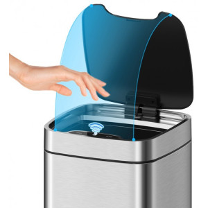 Сенсорное мусорное ведро JAVA Rome 12L Matt Steel сенсорное открытие