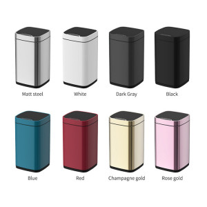 Сенсорное мусорное ведро JAVA Rome 12L Matt Steel расцветки