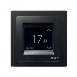 Терморегулятор DEVI DEVIreg Touch черный вид спереди