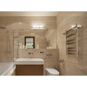 Полотенцесушитель Ростела Квадро V 50+ 500x800/9 НП (1/2") с полочкой на стене