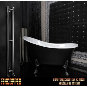 Полотенцесушитель Fincopper FCH 100х900 НП/БП (1/2") черный
