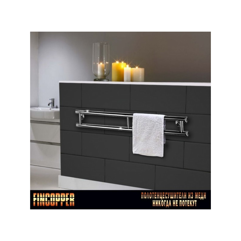 Полотенцесушитель Fincopper FCH 100х1170 НП/БП (1/2") черный