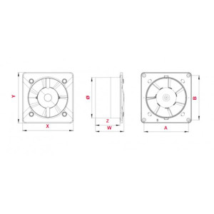 Вытяжной вентилятор Awenta System+ Silent 100M / KWS100M схема