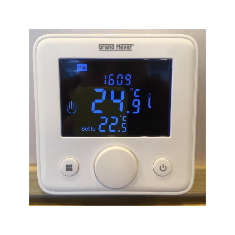 Терморегулятор Grand Meyer Mondial Series W330 Wi-Fi бежевый - общий вид -управление с помощью телефона