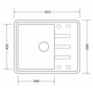 Габаритные размеры мойки ZorG Torino 62 черный опал