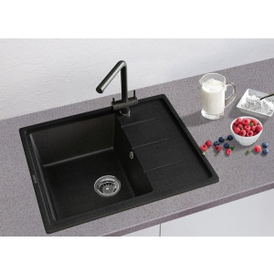 Кухонная мойка ZorG Torino 62 черный опал - общий вид