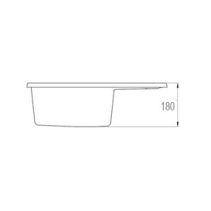 Кухонная мойка ZorG Dello 78 черный опал - глубина чаши