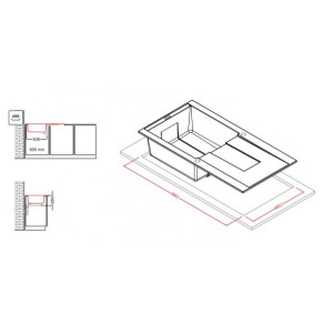 Кухонная мойка Elleci Smart 480 K96 White - схема