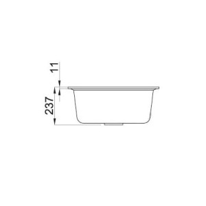 Кухонная мойка Elleci Karisma 105 G68 Bianco - размер и схема