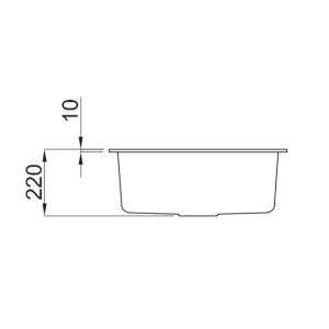 Кухонная мойка Elleci Quadra 105 K97 Light Grey - размер глубины чаши