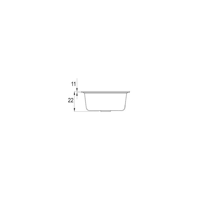 Кухонная мойка Elleci Karisma 105 Undermount M73 Titanium - размер глубины чаши