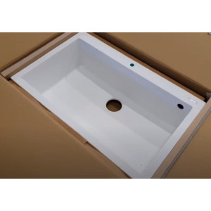 Кухонная мойка Elleci Quadra 130 K96 White - вид в упаковке