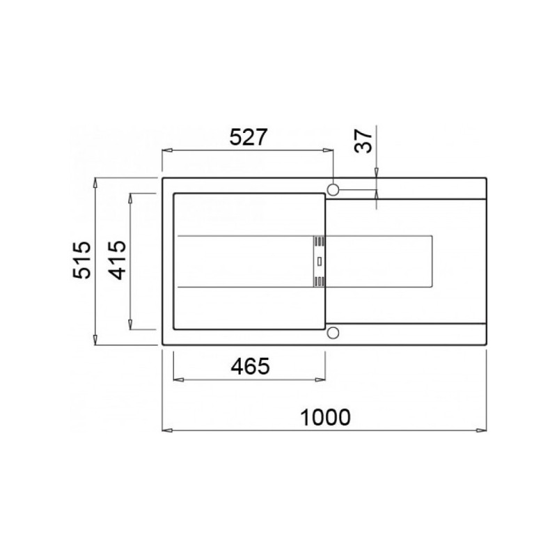 Размеры мойки Elleci Smart 480 G40 Nero