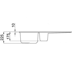 Кухонная мойка Elleci Living 475 G68 Bianco - размер глубины чаши