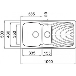 Размеры мойки Elleci Master 475 G62 Bianco Antico