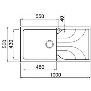 Размеры мойки Elleci Ego 480 G62 Bianco Antico