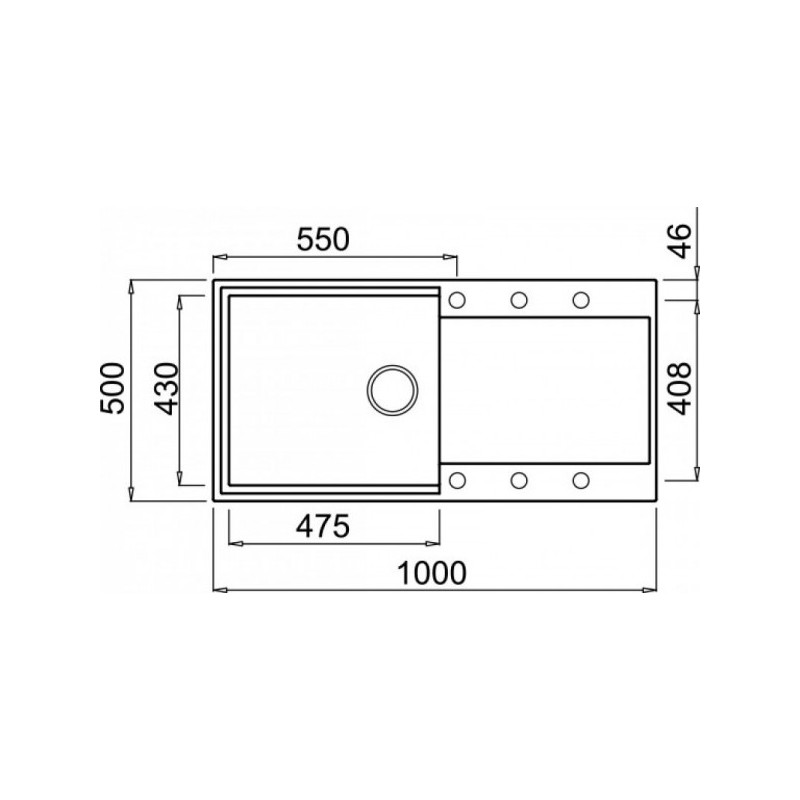 Кухонная мойка Elleci Easy 480 G62 Bianco Antico - размер