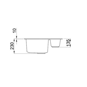 Кухонная мойка Elleci Easy 150 G51 Avena - схема и размер