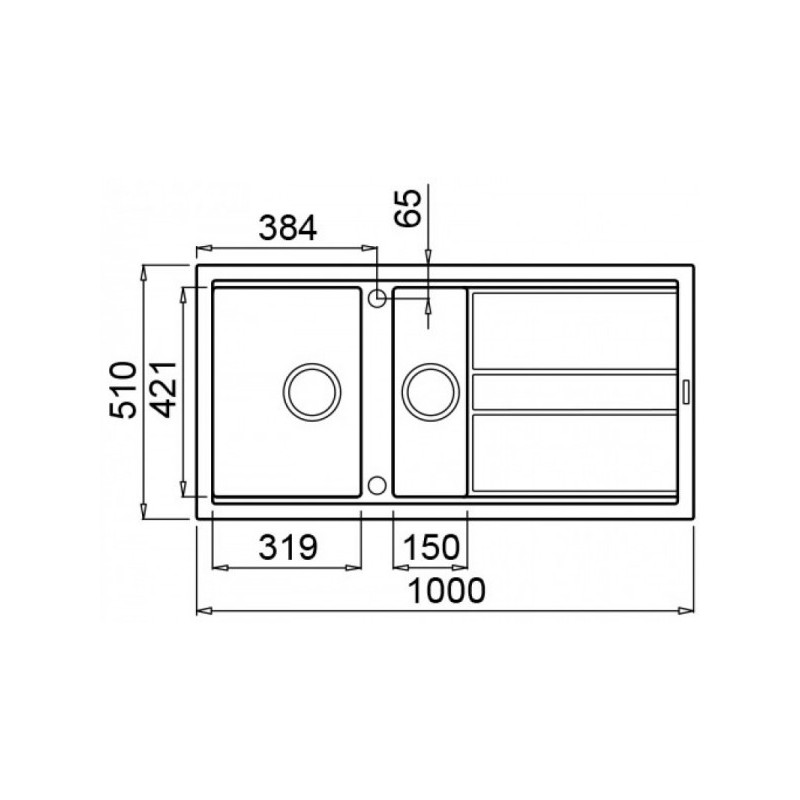 Размеры мойки Elleci Best 475 M78 Espresso