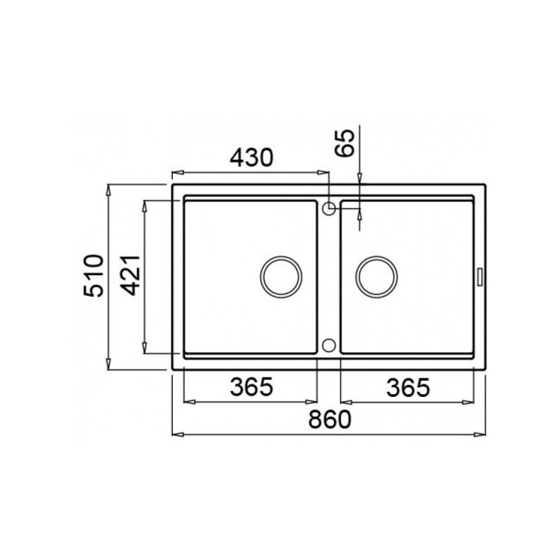 Размеры мойки Elleci Best 450 K97 Light Grey