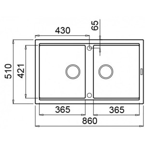 Размеры мойки Elleci Best 450 M79 Aluminium