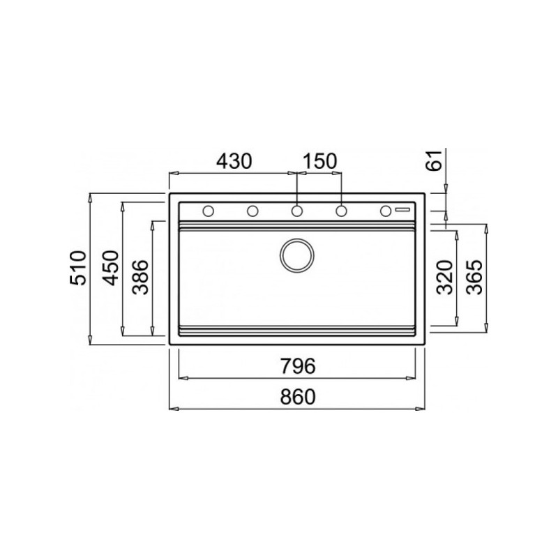 Размеры мойки Elleci Best 360 M79 Aluminium