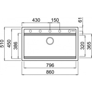 Размеры мойки Elleci Best 360 M79 Aluminium