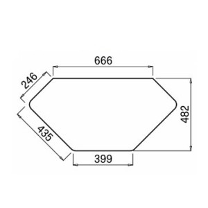 Кухонная мойка Elleci Easy Corner G62 Bianco Antico - схема