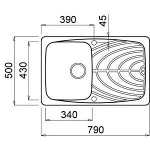 Размеры мойки Elleci Master 300 M70 Ghisa