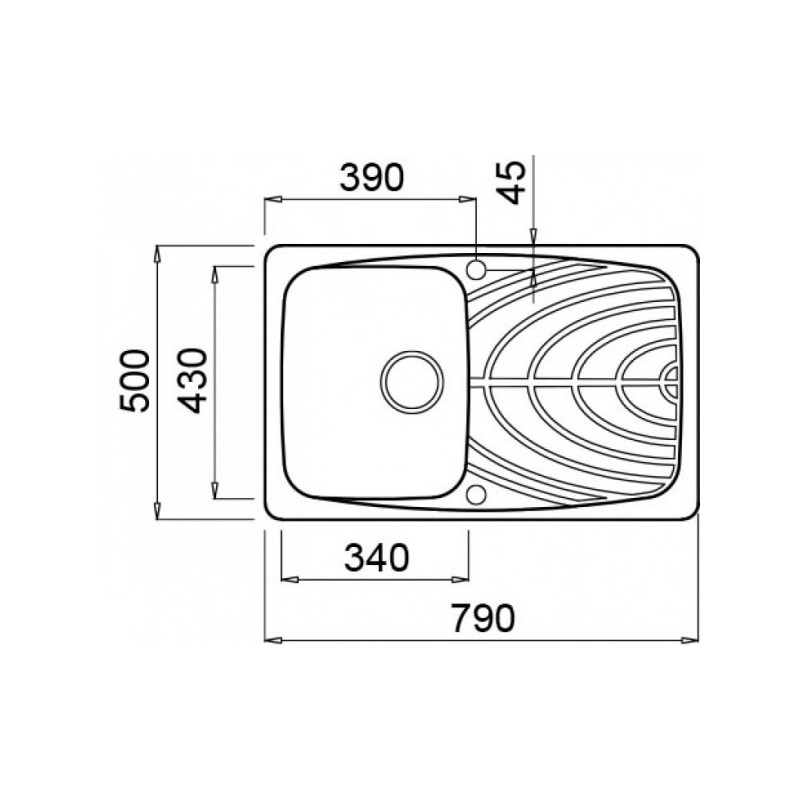 Размеры мойки Elleci Master 300 G51 Avena