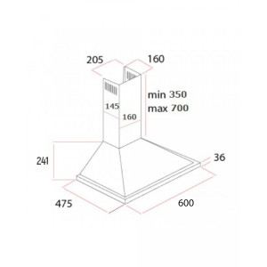 Размеры вытяжки Schtoff Haus 60 Black