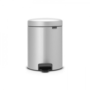Мусорное ведро Brabantia Pedal Bin NewIcon 5 л серый металлик