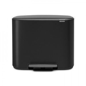 Мусорное ведро Brabantia Bo Pedal Bin с 2-мя отделениями 11+23 л черный матовый