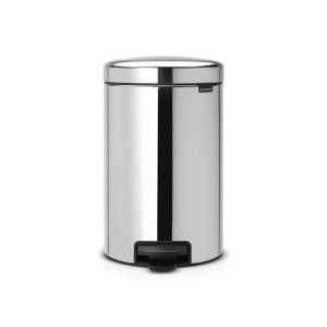 Мусорное ведро Brabantia Pedal Bin NewIcon 12 л стальной полированный (с металлической корзиной)