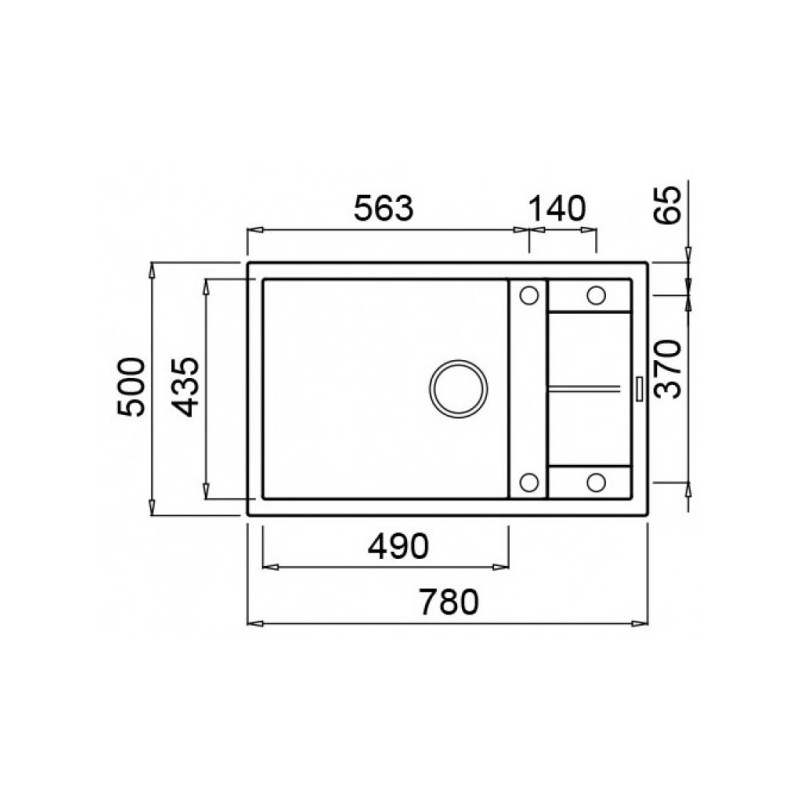Размеры мойки Elleci Unico 310 M78 Espresso