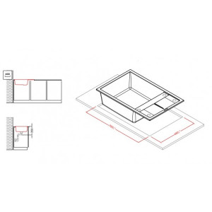 Кухонная мойка Elleci Unico 310 M78 Espresso - схема