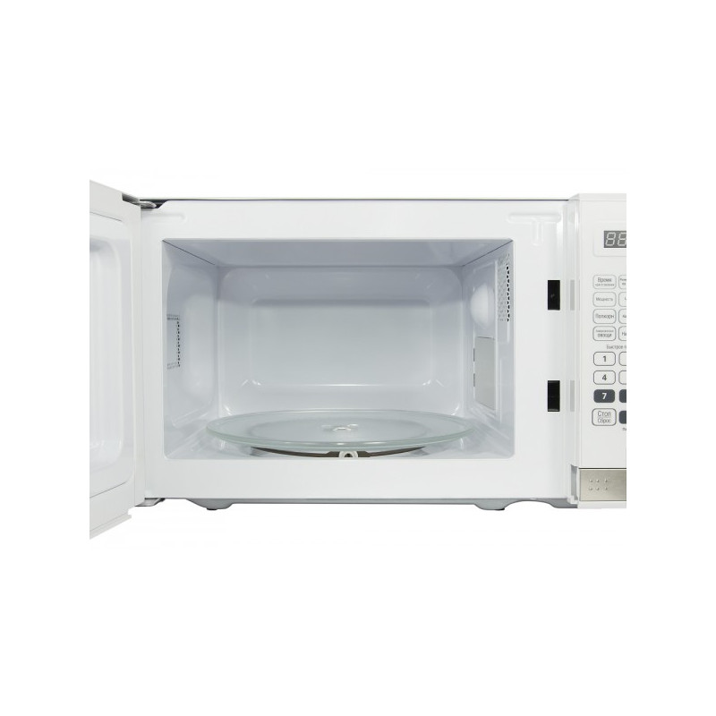 Микроволновая печь Maunfeld MFSMO.20.7SGW White с открытой дверцей