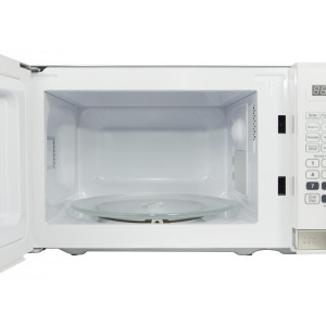 Микроволновая печь Maunfeld MFSMO.20.7SGW White с открытой дверцей