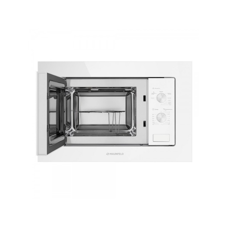 Микроволновая печь Maunfeld MBMO.20.2PGW White с открытой дверцей